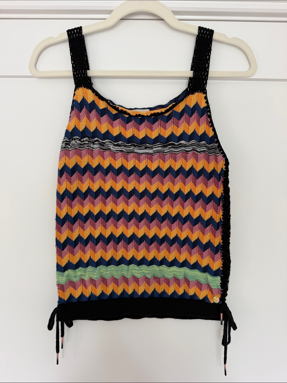 Scotch & Soda Womens Chevron Knit Tank Top in Multi-Color